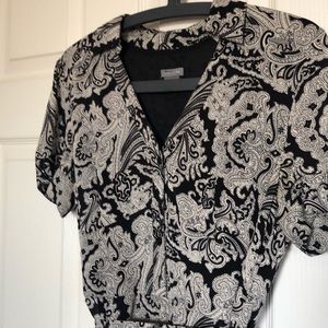 Black and White Ann Taylor Print Dress